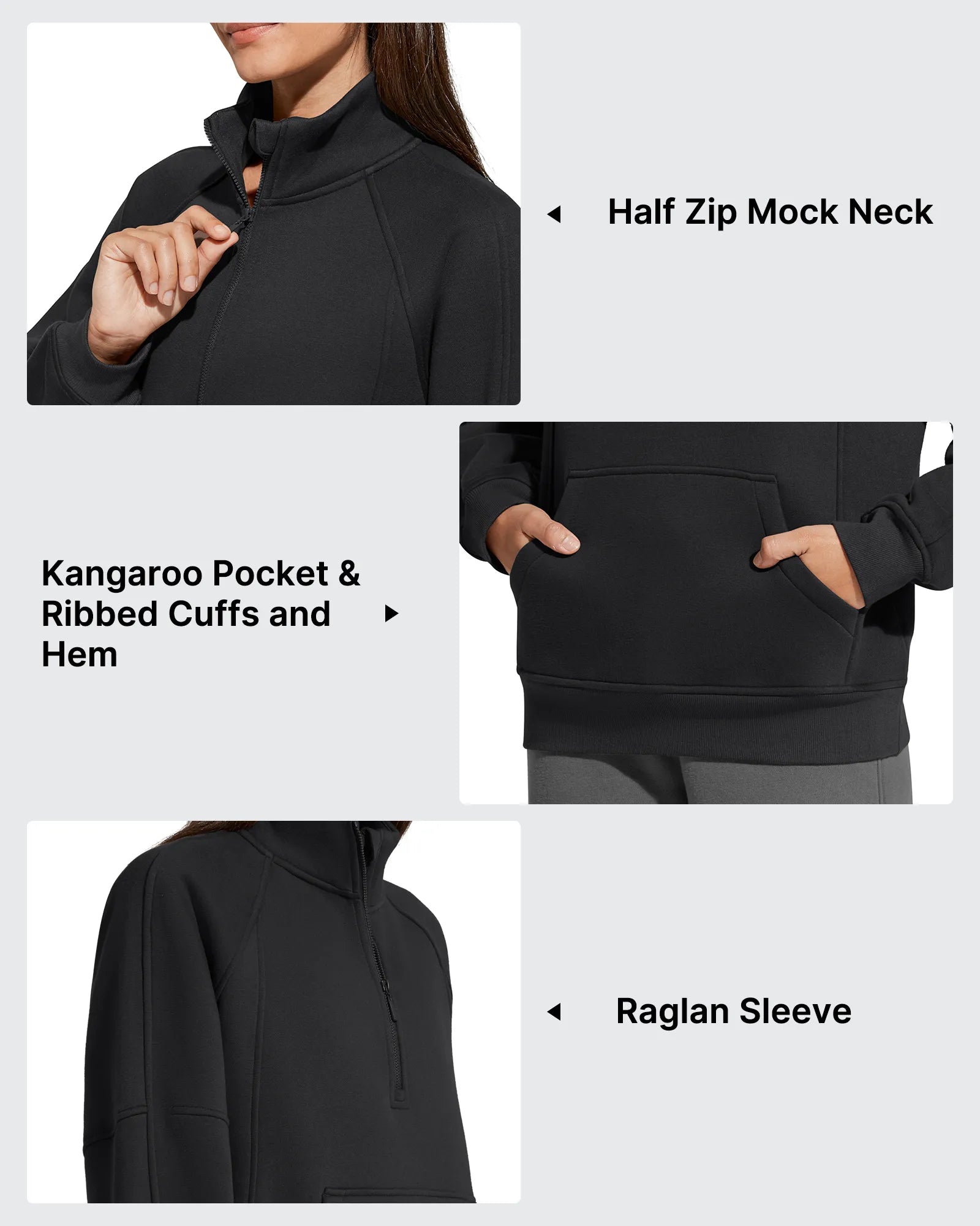 G4Free - Flurrylux Half Zip Mock Neck Cotton Fleece Pullover -GF25F656AA-S-GF25F656AB-M-GF25F656AC-L-GF25F656AD-XL-GF25F656AE-XXL