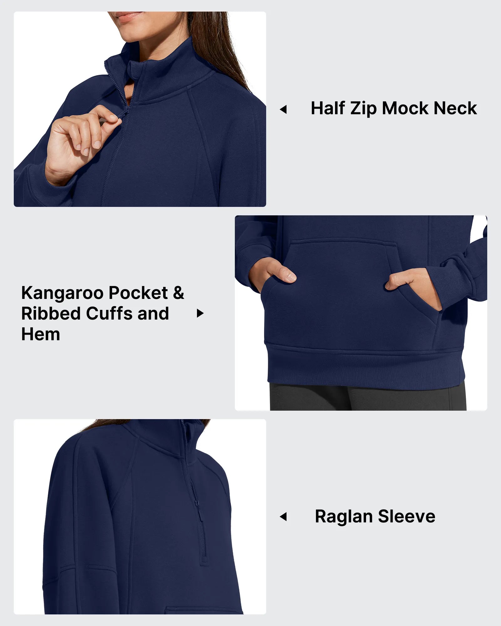 G4Free - Flurrylux Half Zip Mock Neck Cotton Fleece Pullover -GF25F656AA-S-GF25F656AB-M-GF25F656AC-L-GF25F656AD-XL-GF25F656AE-XXL