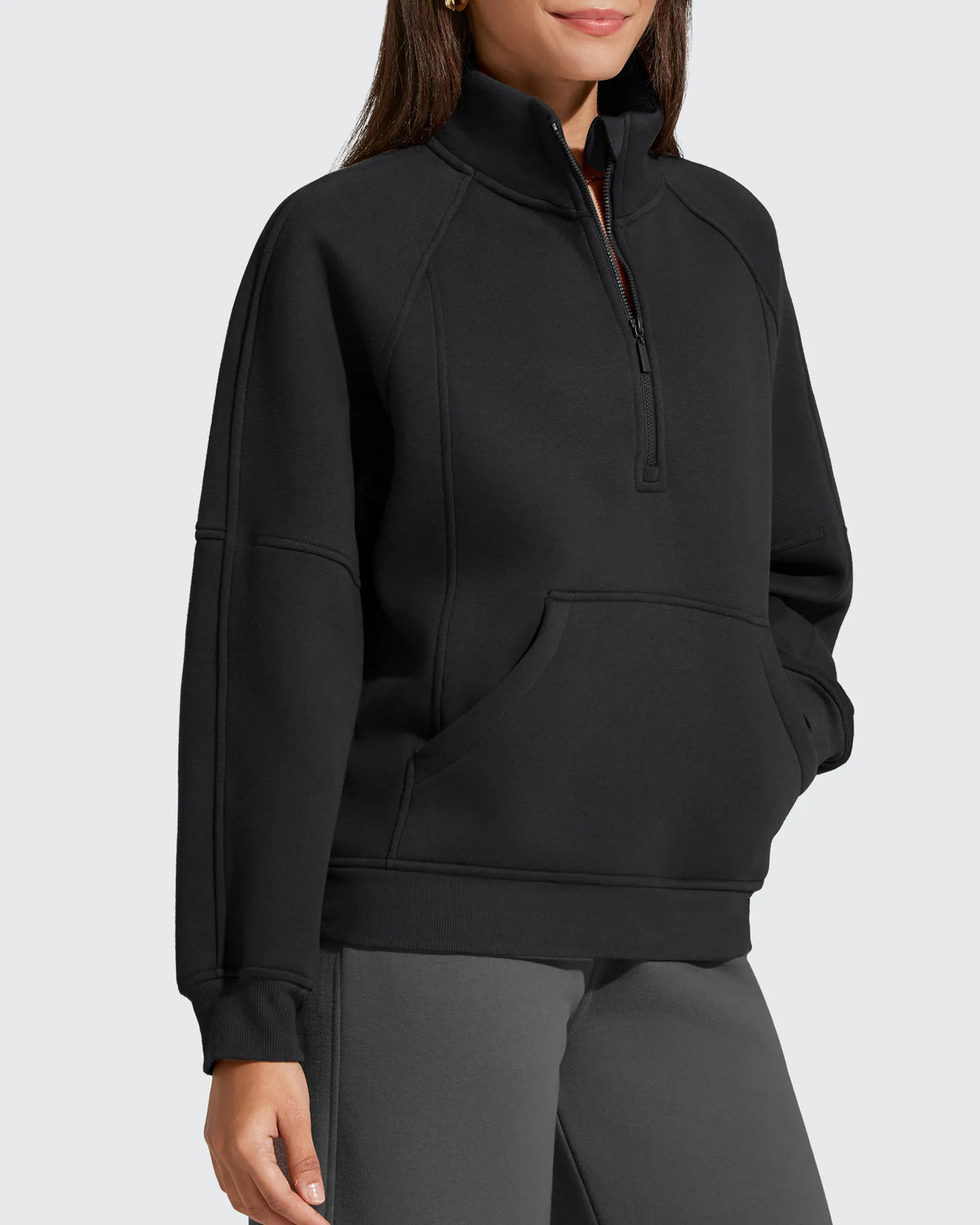 G4Free - Flurrylux Half Zip Mock Neck Cotton Fleece Pullover -GF25F656AA-S-GF25F656AB-M-GF25F656AC-L-GF25F656AD-XL-GF25F656AE-XXL