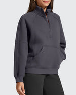 G4Free - Flurrylux Half Zip Mock Neck Cotton Fleece Pullover -GF25F656AA-S-GF25F656AB-M-GF25F656AC-L-GF25F656AD-XL-GF25F656AE-XXL