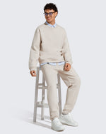 G4Free - Flurrylux Men's Cotton Fleece Lined Crewneck Pullover -GF25FM680AF-XS-GF25FM680AA-S-GF25FM680AB-M-GF25FM680AC-L-GF25FM680AD-XL