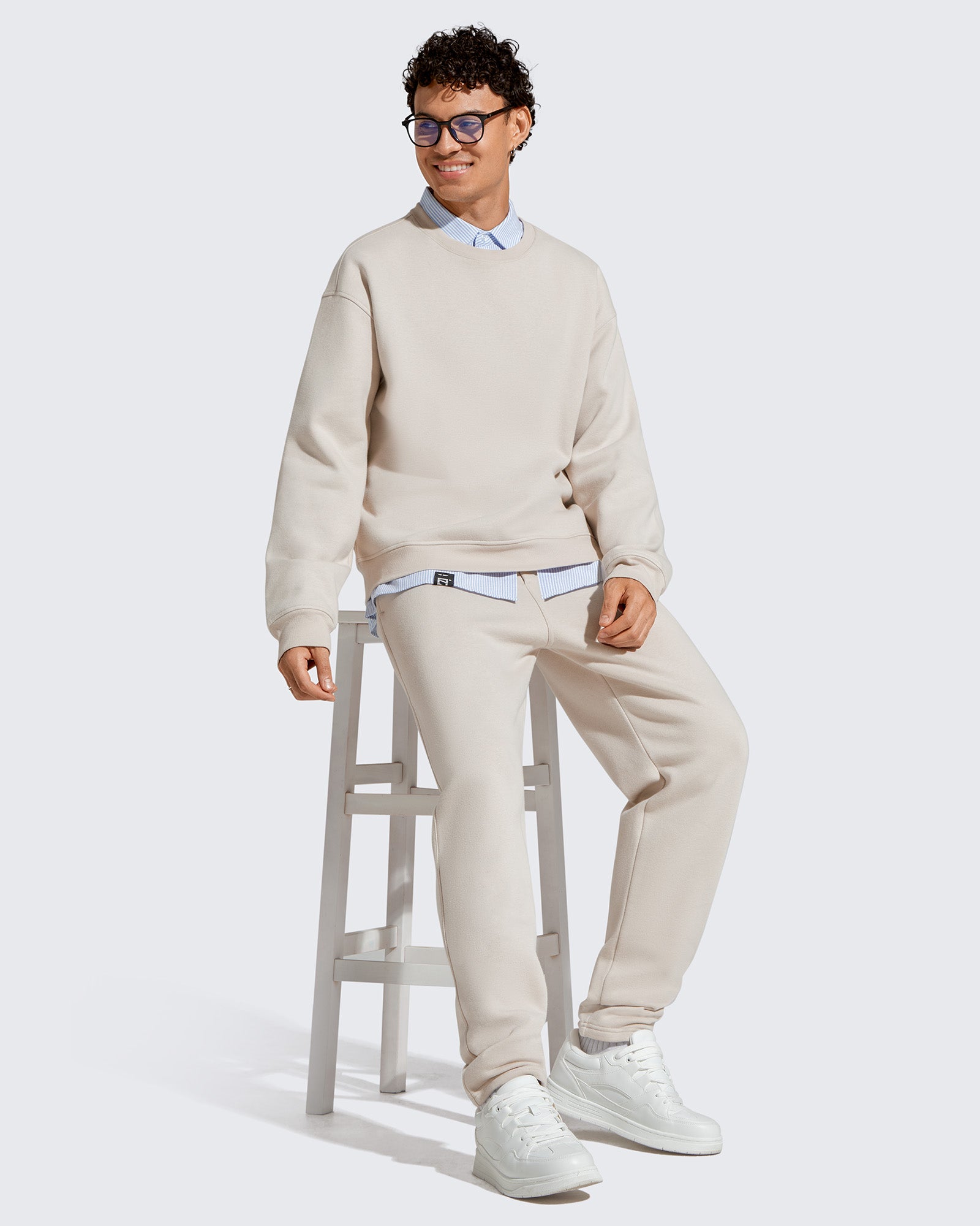 G4Free - Flurrylux Men's Cotton Fleece Lined Crewneck Pullover -GF25FM680AF-XS-GF25FM680AA-S-GF25FM680AB-M-GF25FM680AC-L-GF25FM680AD-XL