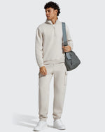 G4Free - Flurrylux Men's Cotton Fleece-Lined  Drawstring Cargo Pants -GF25DM689BA-S