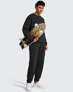 G4Free - Flurrylux Men's Cotton Fleece-Lined  Drawstring Cargo Pants -GF25DM689BA-S-GF25DM690BA-S-GF25DM689BB-M-GF25DM690BB-M-GF25DM689BC-L