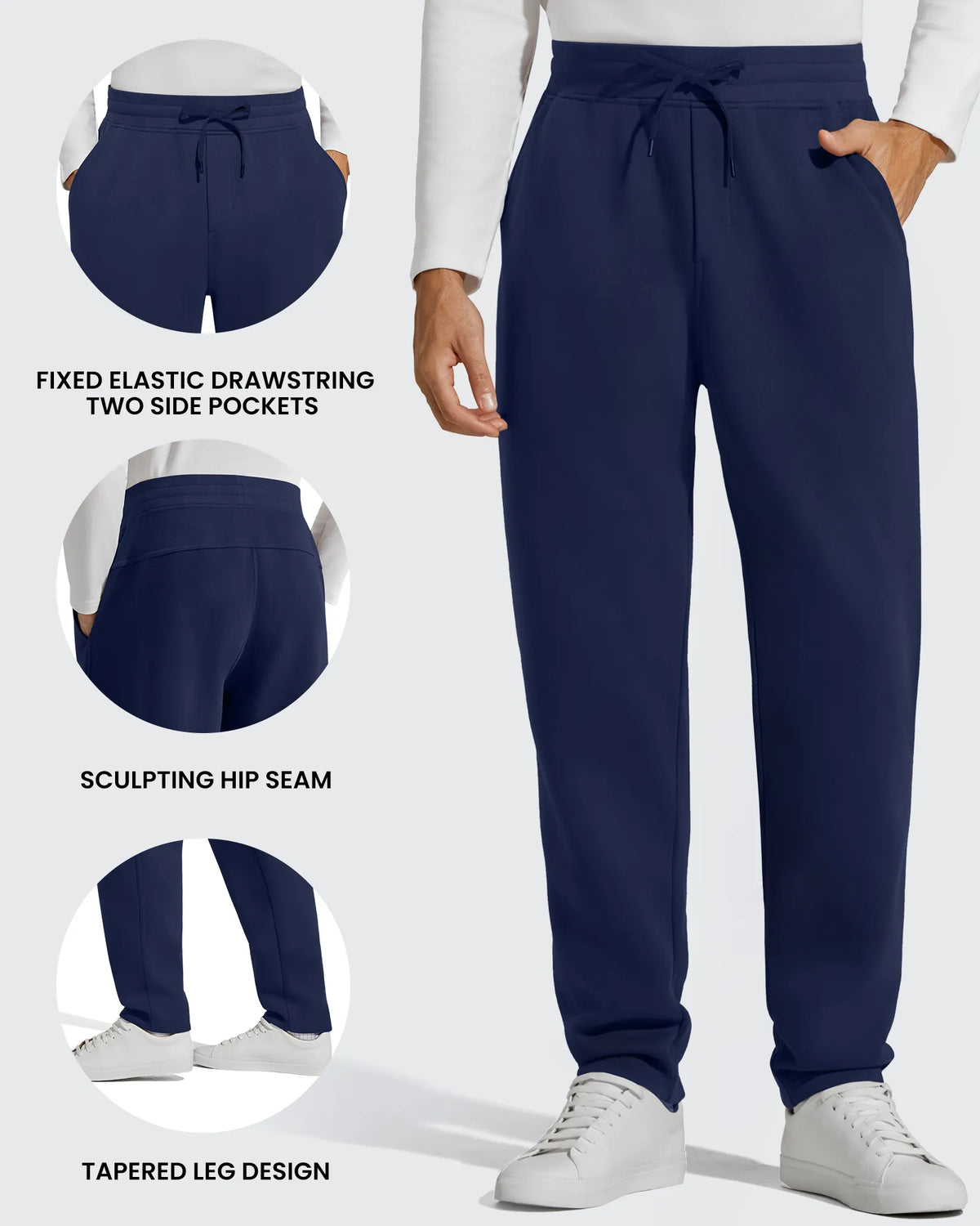 G4Free - Flurrylux Men's Fleece-Lined Drawstring Cotton Straight Leg Pants -GF25DM687DA-S-GF25DM688DA-S-GF25DM687DB-M-GF25DM688DB-M-GF25DM687DC-L