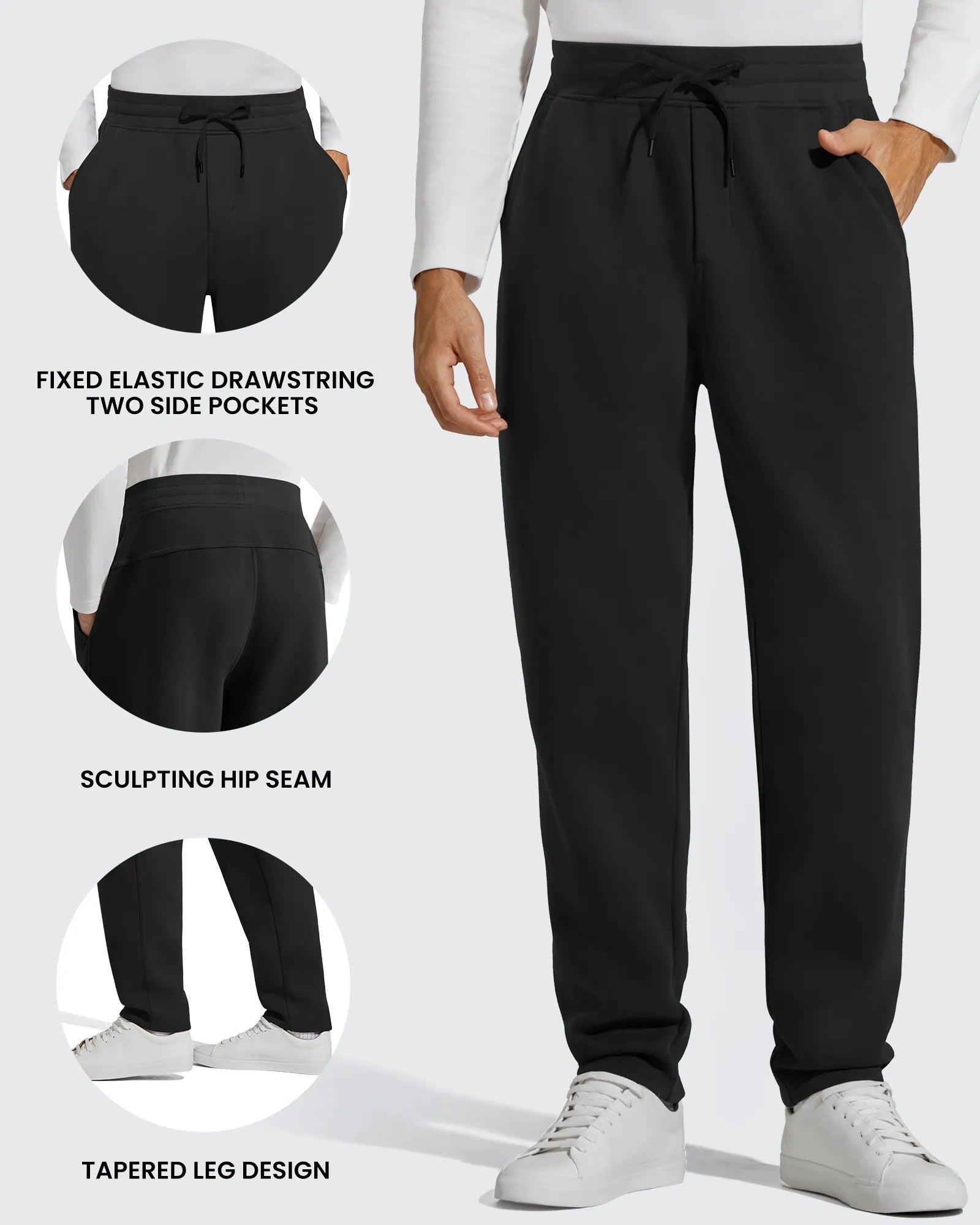 G4Free - Flurrylux Men's Fleece-Lined Drawstring Cotton Straight Leg Pants -GF25DM687DA-S-GF25DM688DA-S-GF25DM687DB-M-GF25DM688DB-M-GF25DM687DC-L