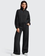 G4Free - Flurrylux Mock Neck Cropped Pullover Fleece Lined Sweatshirts -GF25F741AA-S-GF25F741AB-M-GF25F741AC-L-GF25F741AD-XL-GF25F741AE-XXL