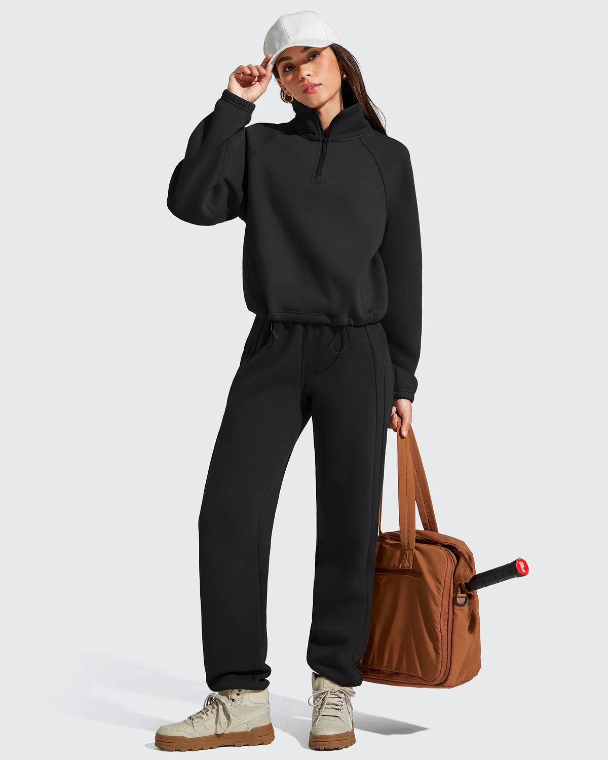 G4Free - Flurrylux Mock Neck Cropped Pullover Fleece Lined Sweatshirts -GF25F741AA-S-GF25F741AB-M-GF25F741AC-L-GF25F741AD-XL-GF25F741AE-XXL