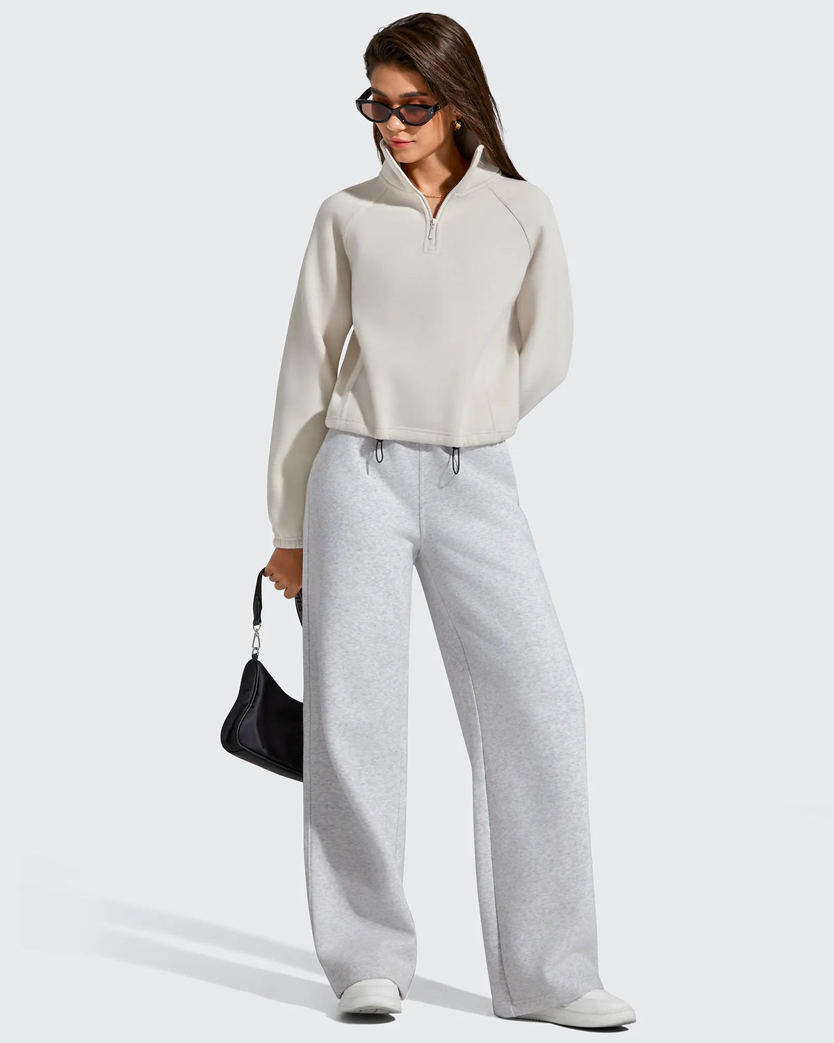 G4Free - Flurrylux Mock Neck Cropped Pullover Fleece Lined Sweatshirts -GF25F741AA-S-GF25F741AB-M-GF25F741AC-L-GF25F741AD-XL-GF25F741AE-XXL