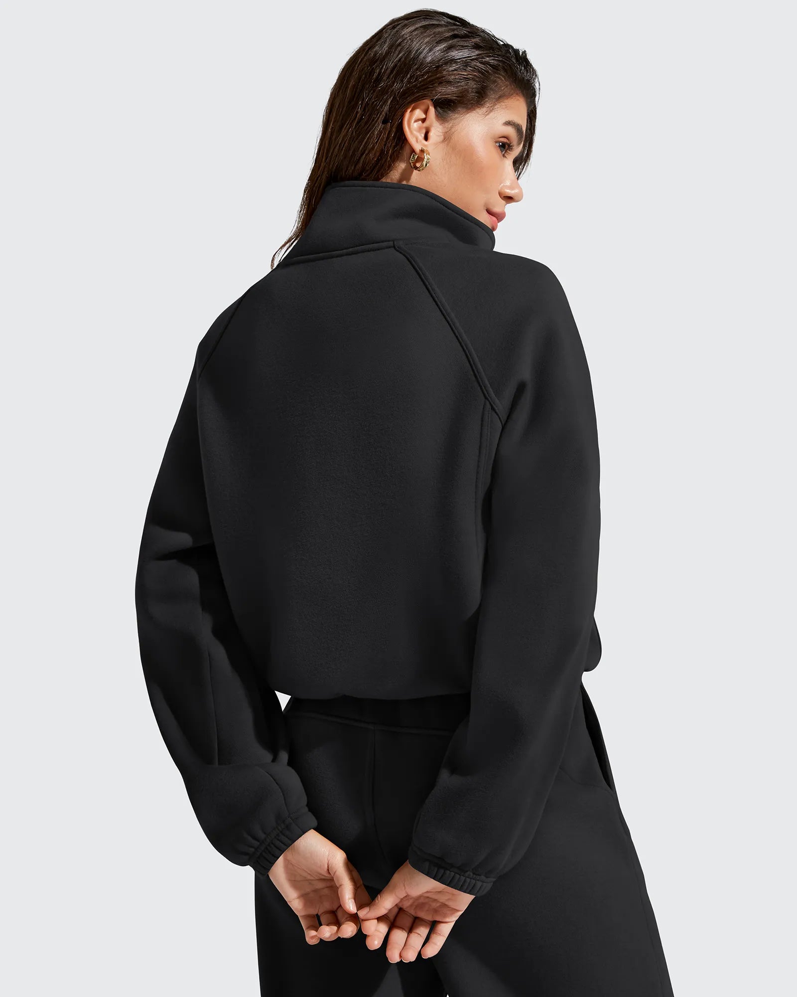 G4Free - Flurrylux Mock Neck Cropped Pullover Fleece Lined Sweatshirts -GF25F741AA-S-GF25F741AB-M-GF25F741AC-L-GF25F741AD-XL-GF25F741AE-XXL
