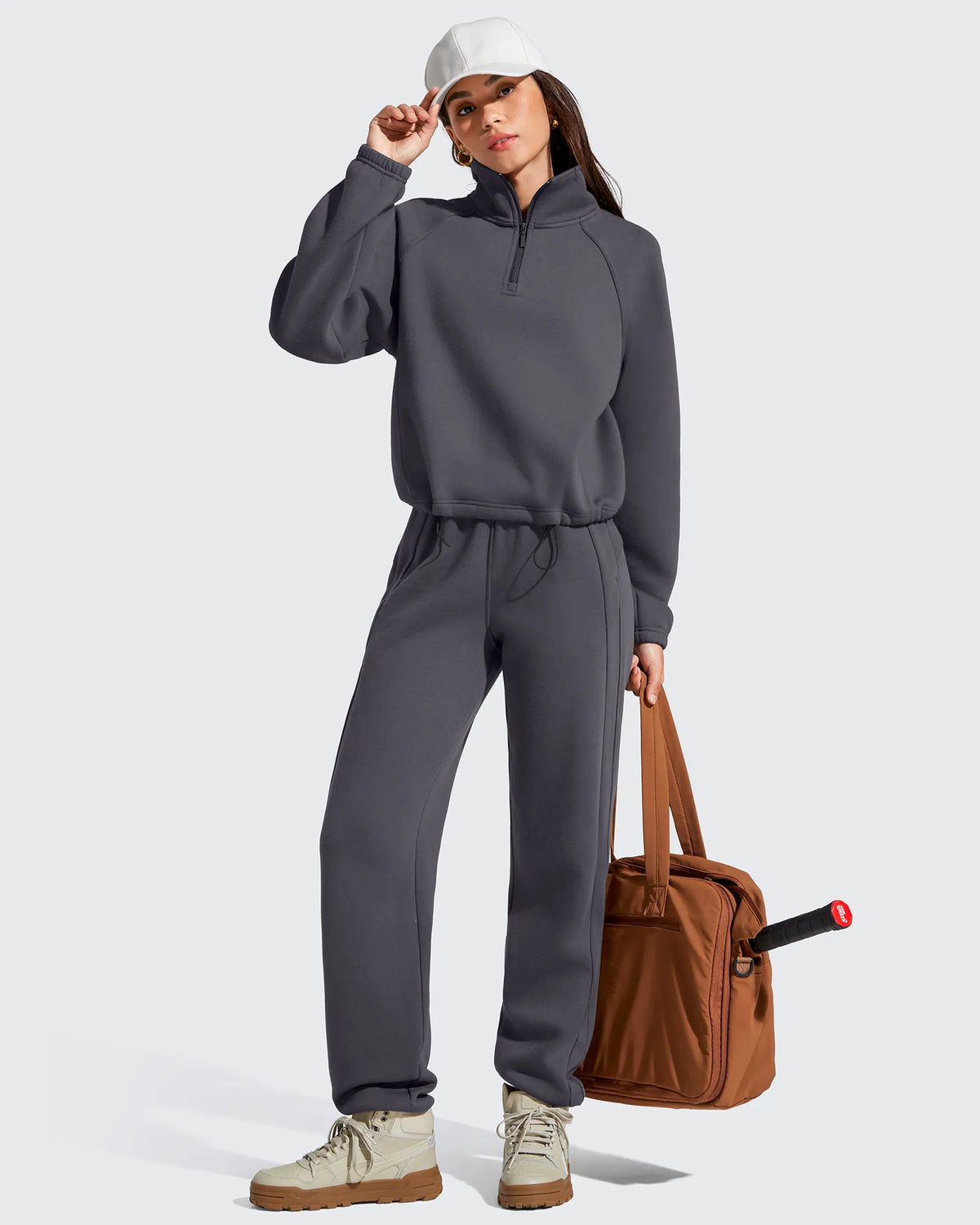 G4Free - Flurrylux Mock Neck Cropped Pullover Fleece Lined Sweatshirts -GF25F741AA-S-GF25F741AB-M-GF25F741AC-L-GF25F741AD-XL-GF25F741AE-XXL