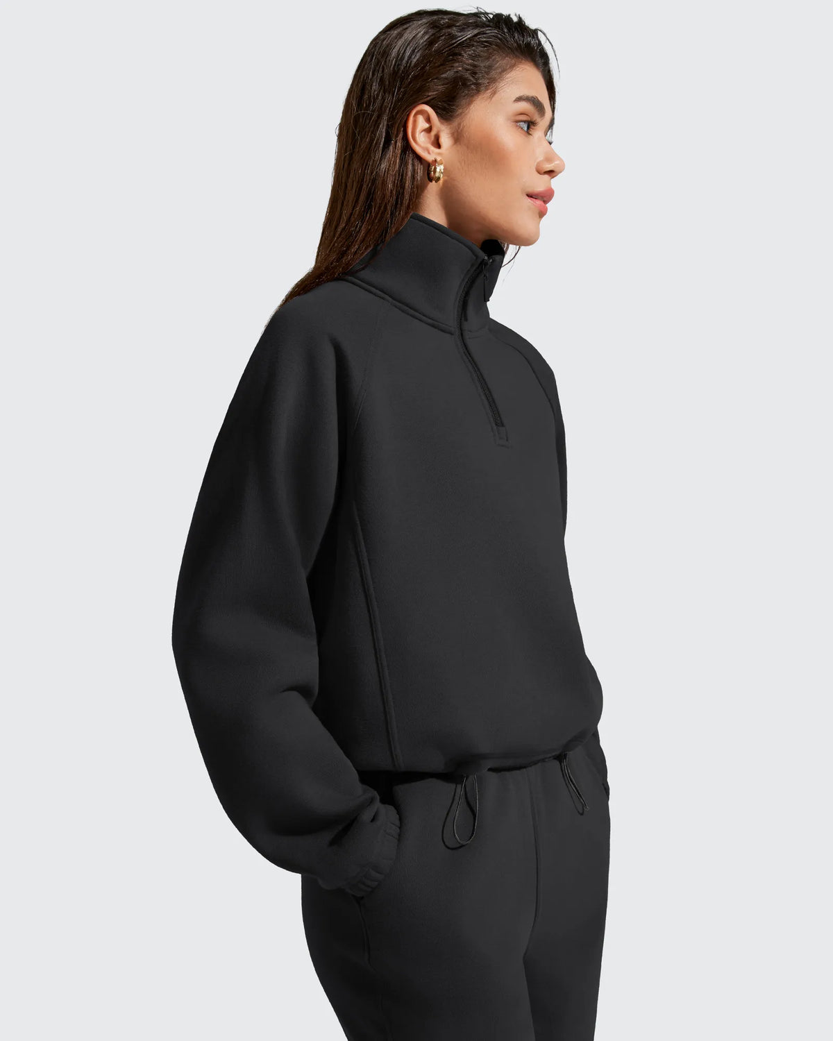 G4Free - Flurrylux Mock Neck Cropped Pullover Fleece Lined Sweatshirts -GF25F741AA-S-GF25F741AB-M-GF25F741AC-L-GF25F741AD-XL-GF25F741AE-XXL