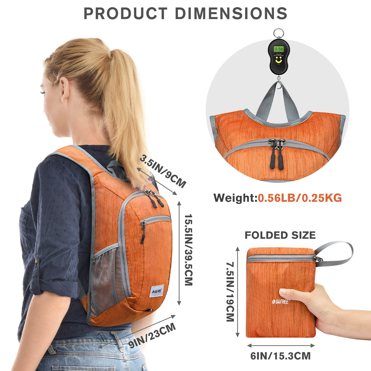 G4Free - G4Free 10L/15L Lightweight Hiking Backpack -TN22B044A