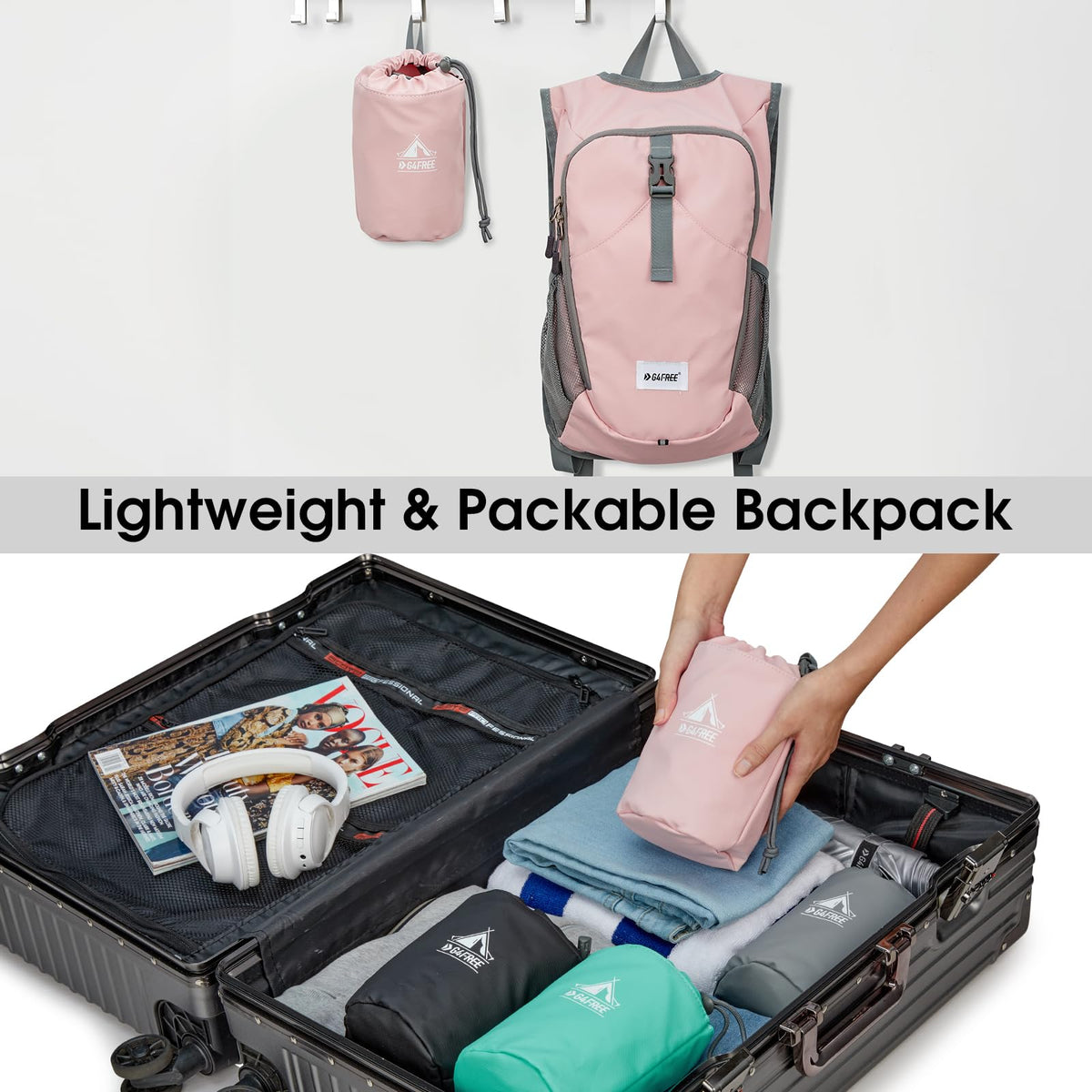 G4Free - G4Free 10L Lightweight Small Hiking Backpack -TN23B228A-TN23B228C-TN23B228B