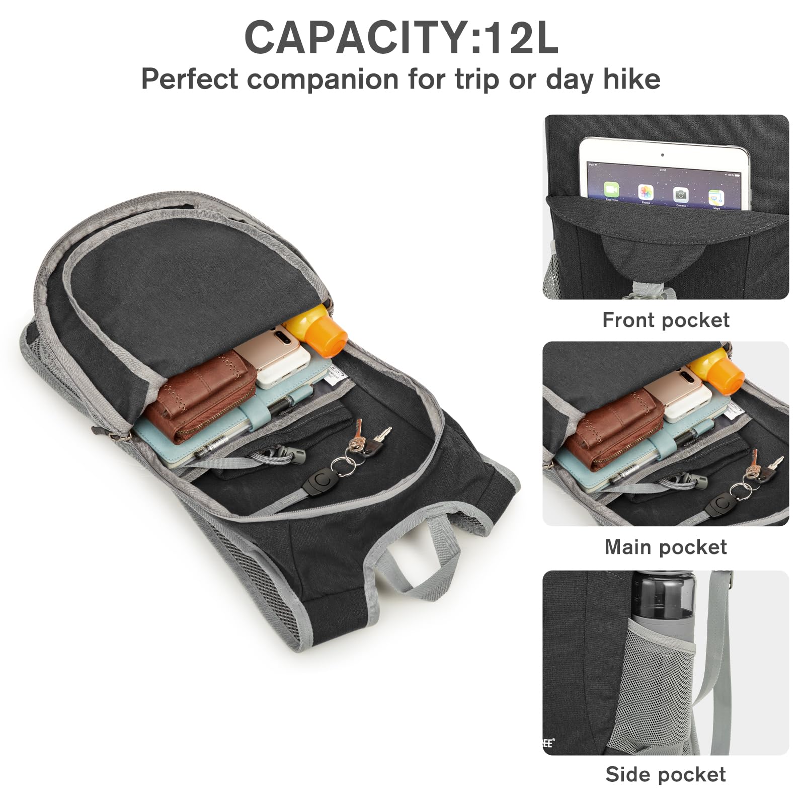 G4Free - G4Free 12L Hiking Backpack -TN23B237T-TN23B237A-TN23B237E-TN23B237P-TN23B237C