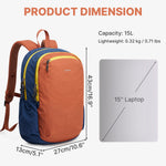 G4Free - G4Free 15L Lightweight Hiking Travel Casual Daypack -TN25B616A-TN25B616B-TN25B616C-TN25B616D
