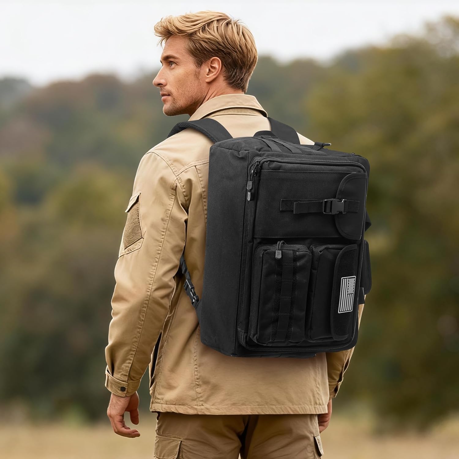 alibi 17 inch laptop backpack messenger bag Stylish Canvas Bag Briefcase Vintage Crossbody Shoulder Bag Military Satchel for Men BC-07 (Army-Green) : Electronics for added convenience 3-in-1 Laptop Messenger Bag -