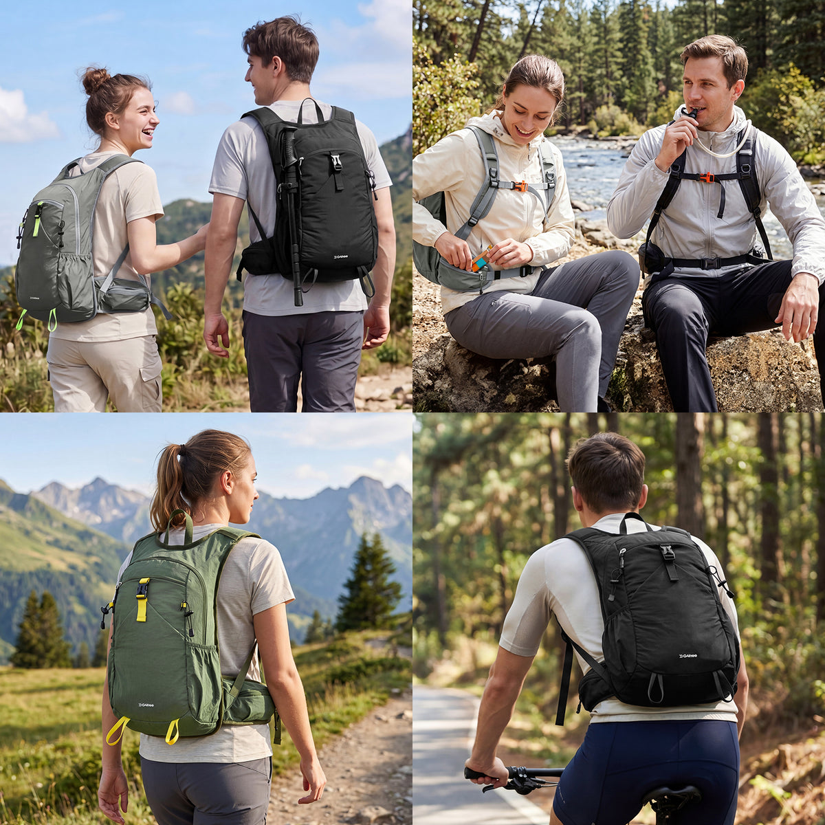 G4Free - G4Free 20L Lightweight Hiking Backpack with Waist Strap -TN25B615A-TN25B615B-TN25B615C