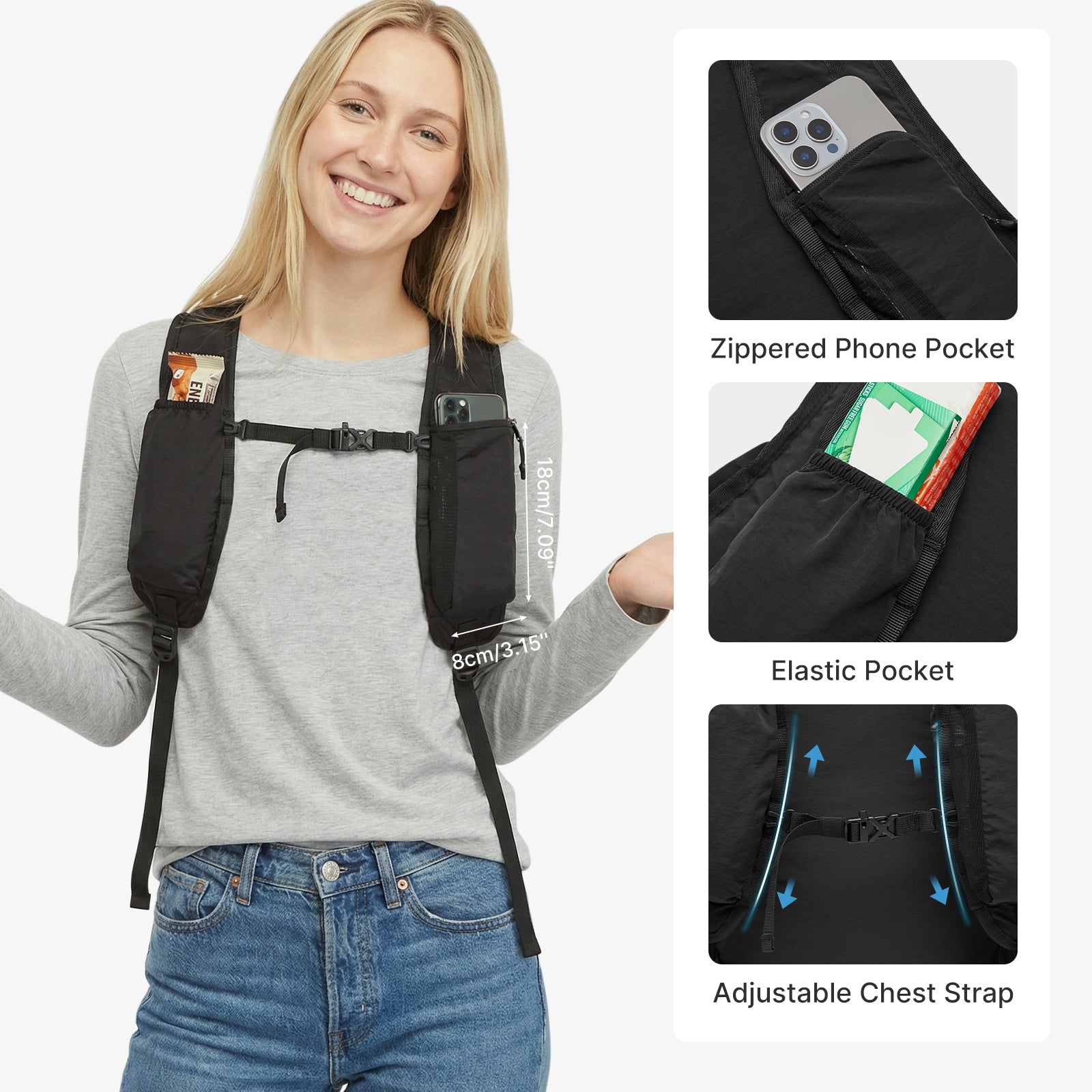 G4Free - G4Free 20L Lightweight Packable Hiking Daypack with Phone Pocket -TN25B613A-TN25B613B-TN25B613C-TN25B613D