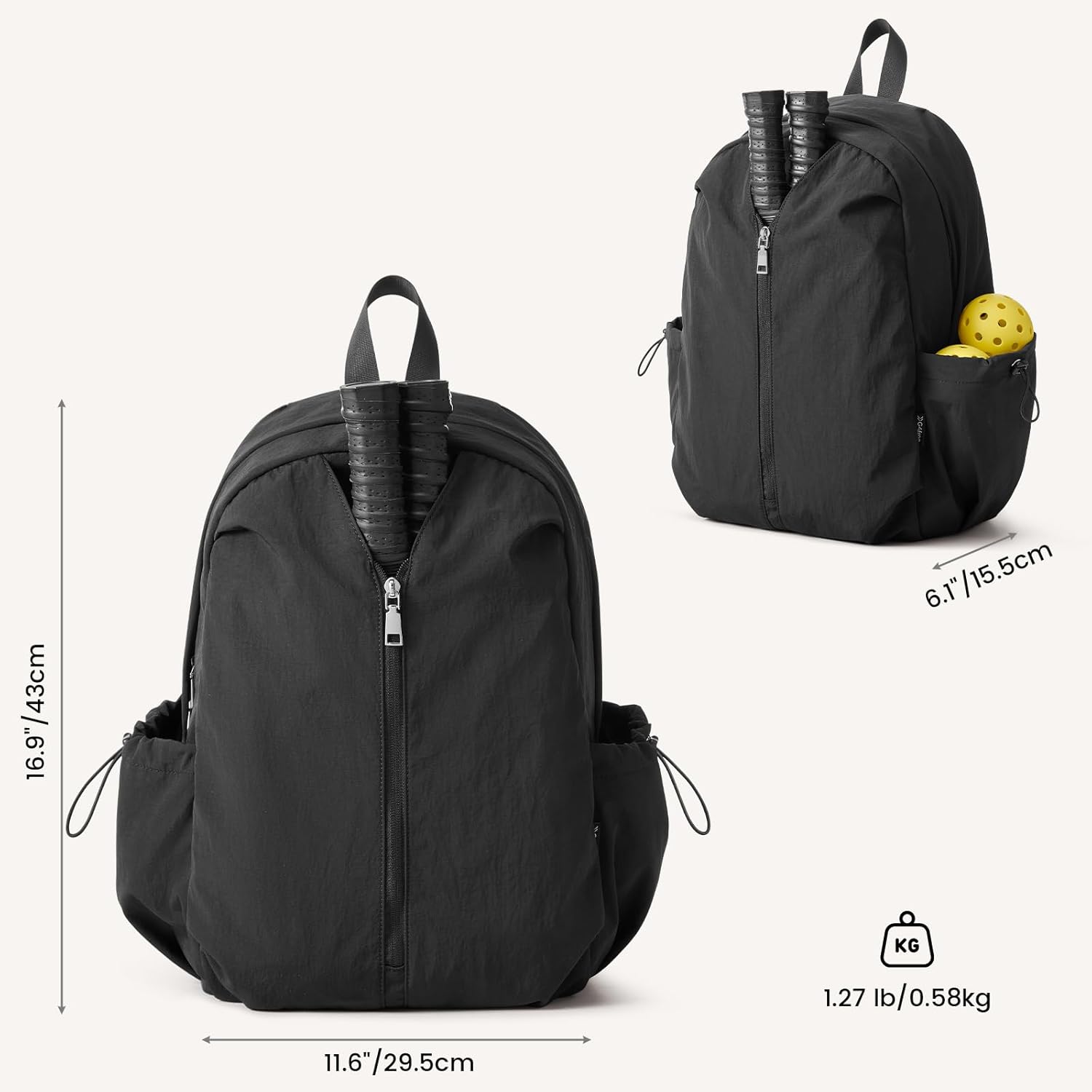 G4Free - G4Free 20L Pickleball Bag, Pickleball Paddle Backpack with Fence Hook -TN25B520A-TN25B520B-TN25B520C