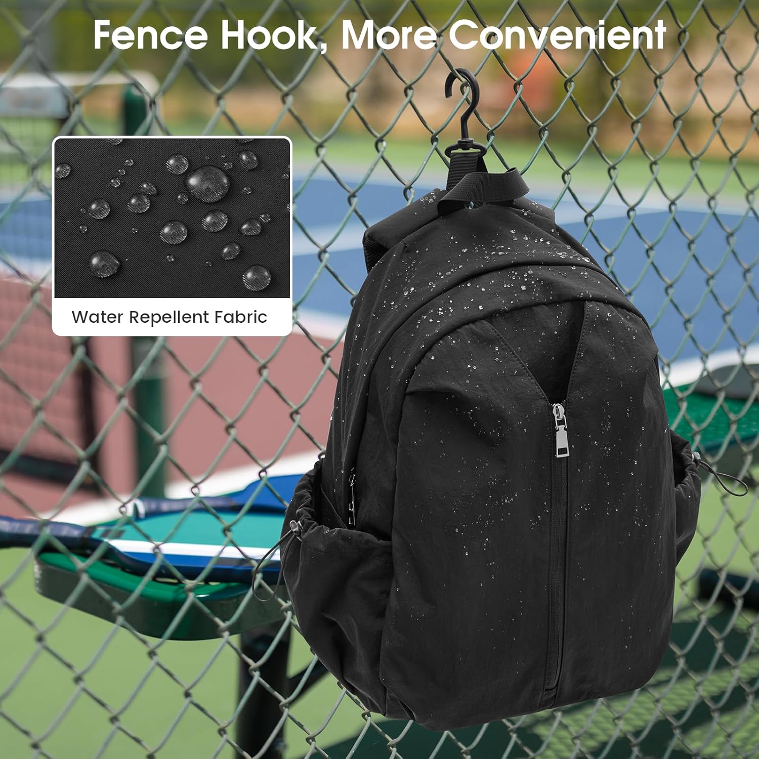 G4Free - G4Free 20L Pickleball Bag, Pickleball Paddle Backpack with Fence Hook -TN25B520A-TN25B520B-TN25B520C