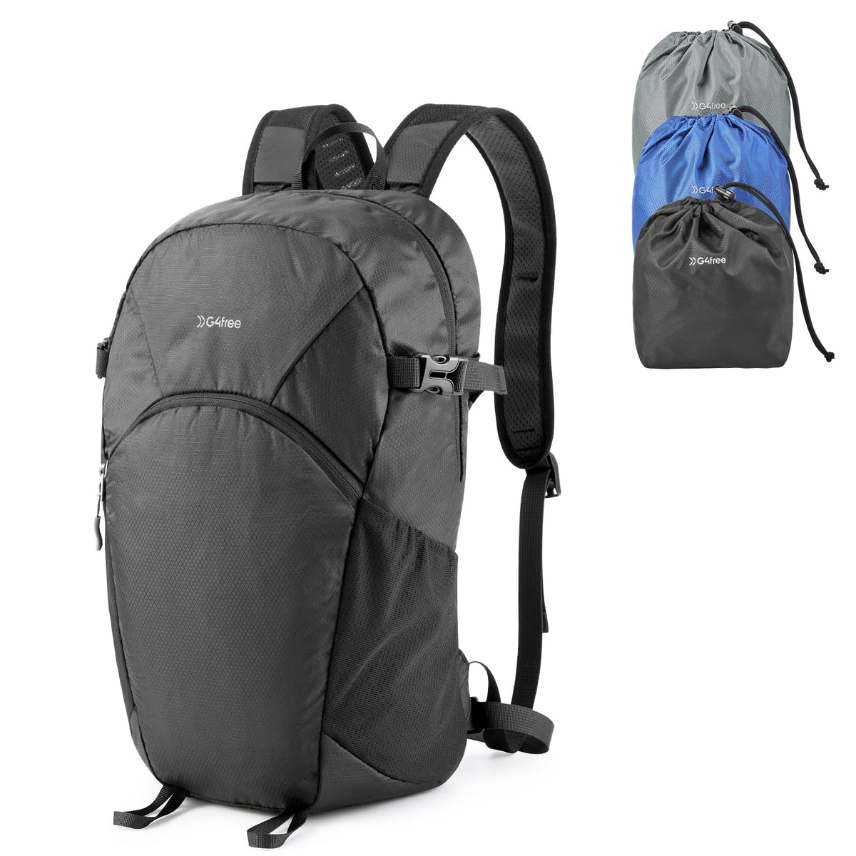G4Free - G4Free 25L Packable Hiking Backpack with Thickened Back Panel -TN25B507A-TN25B507B-TN25B507C