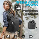 G4Free - G4Free 25L Packable Hiking Backpack with Thickened Back Panel -TN25B507A-TN25B507B-TN25B507C