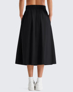 G4Free - G4Free 29" High Waisted Midi Skirt with Pockets UPF 50+ Quick Dry -GF26S960A001A-S-GF26S960A001B-M-GF26S960A001C-L-GF26S960A001D-XL-GF26S960A001F-XS