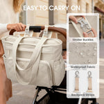 G4Free - G4Free 3 in 1 Diaper Bag with Insulated Pockets Baby Backpack for Women Men Toddler Diaper Tote with Stroller Buckle Travel Work-Beige -TN25B567A-TN25B567B-TN25B567D-TN25B567C