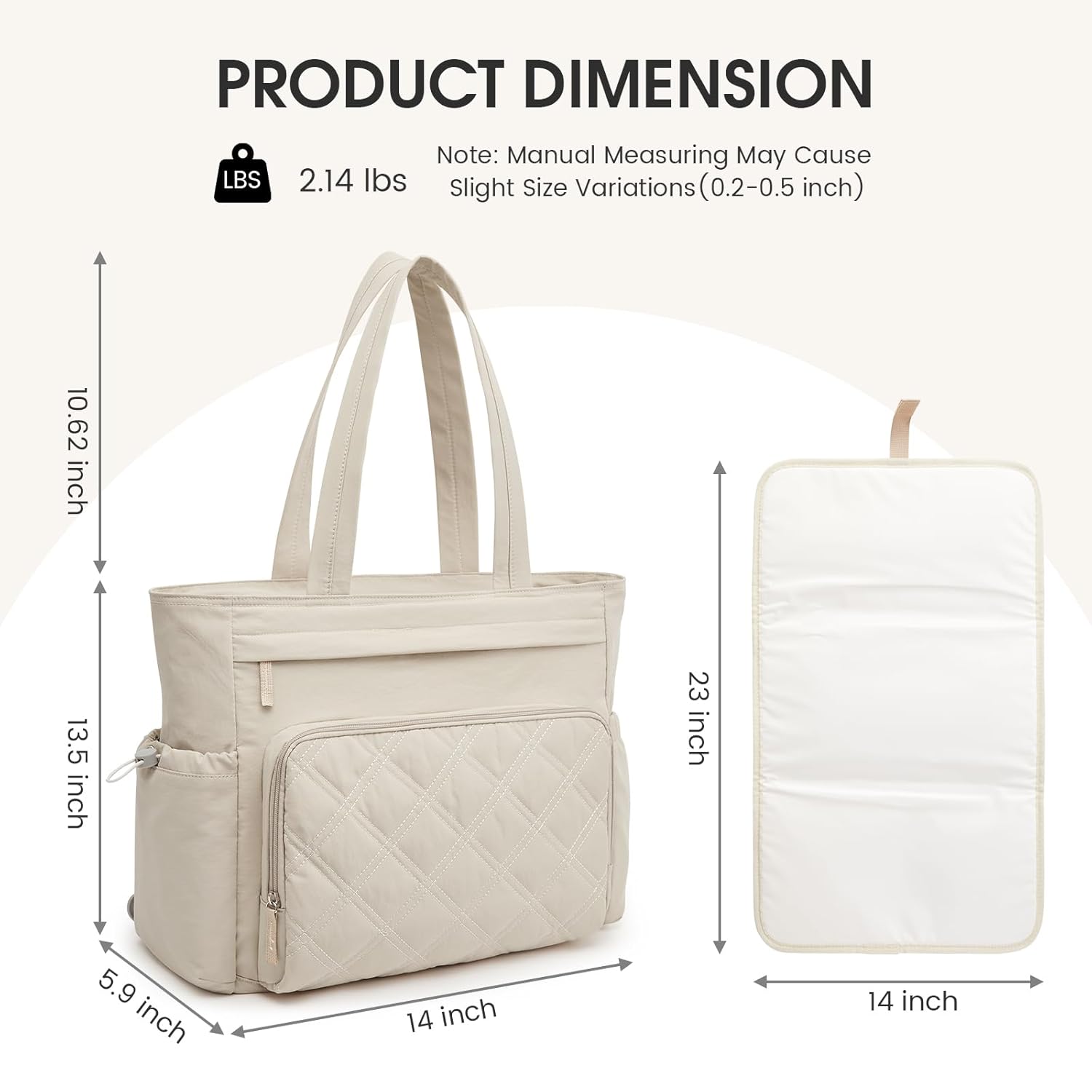 G4Free - G4Free 3 in 1 Diaper Bag with Insulated Pockets Baby Backpack for Women Men Toddler Diaper Tote with Stroller Buckle Travel Work-Beige -TN25B567A-TN25B567B-TN25B567D-TN25B567C