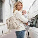 G4Free - G4Free 3 in 1 Diaper Bag with Insulated Pockets Baby Backpack for Women Men Toddler Diaper Tote with Stroller Buckle Travel Work-Beige -TN25B567A-TN25B567B-TN25B567D-TN25B567C