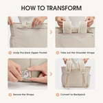 G4Free - G4Free 3 in 1 Diaper Bag with Insulated Pockets Baby Backpack for Women Men Toddler Diaper Tote with Stroller Buckle Travel Work-Beige -TN25B567A-TN25B567B-TN25B567D-TN25B567C