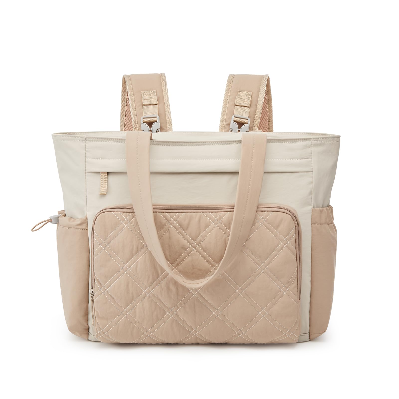 G4Free - G4Free 3 in 1 Diaper Bag with Insulated Pockets Baby Backpack for Women Men Toddler Diaper Tote with Stroller Buckle Travel Work-Beige -TN25B567A-TN25B567B-TN25B567D-TN25B567C