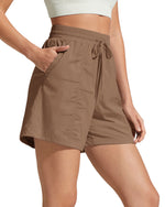 G4Free - G4Free 4" High Waisted Casual Shorts with Pockets -GF26E847A001A-S-GF26E847A001B-M-GF26E847A001C-L-GF26E847A001D-XL-GF26E847A001E-XXL