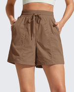 G4Free - G4Free 4" High Waisted Workout Shorts with Pockets -GF26E847A001A-S-GF26E847A001B-M-GF26E847A001C-L-GF26E847A001D-XL-GF26E847A001E-XXL