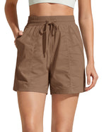 G4Free - G4Free 4" High Waisted Workout Shorts with Pockets -GF26E847A001A-S-GF26E847A001B-M-GF26E847A001C-L-GF26E847A001D-XL-GF26E847A001E-XXL