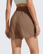 G4Free - G4Free 4" High Waisted Workout Shorts with Pockets -GF26E847A001A-S-GF26E847A001B-M-GF26E847A001C-L-GF26E847A001D-XL-GF26E847A001E-XXL