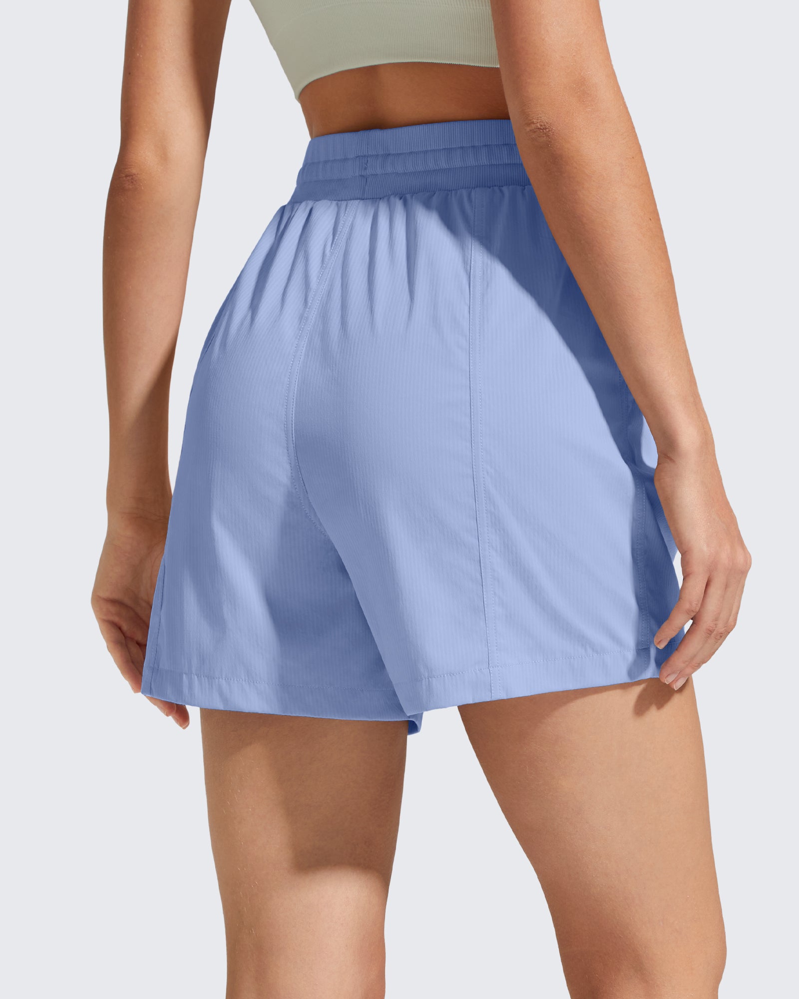 G4Free - G4Free 4" High Waisted Workout Shorts with Pockets -GF26E847A001A-S-GF26E847A001B-M-GF26E847A001C-L-GF26E847A001D-XL-GF26E847A001E-XXL