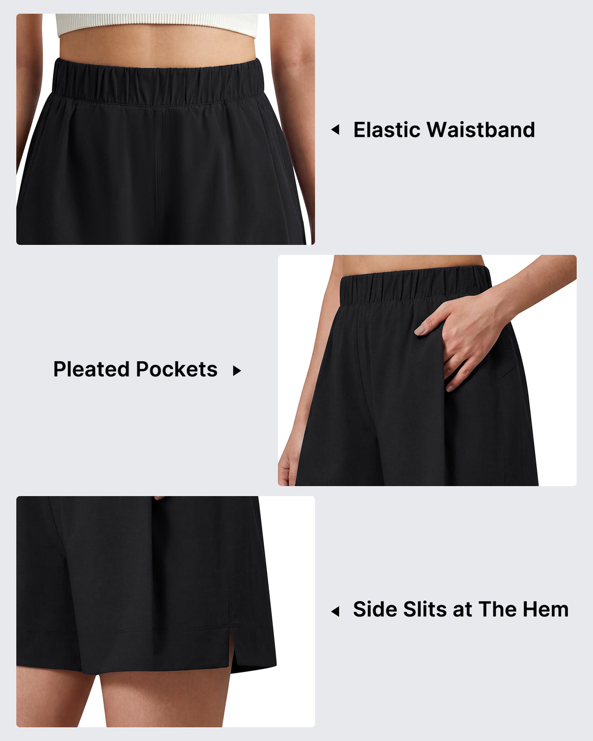 G4Free - G4Free 4" Water Resistant Side Slit Casual Shorts with Pockets -GF26E996A001A-S-GF26E996A001B-M-GF26E996A001C-L-GF26E996A001D-XL-GF26E996A001E-XXL