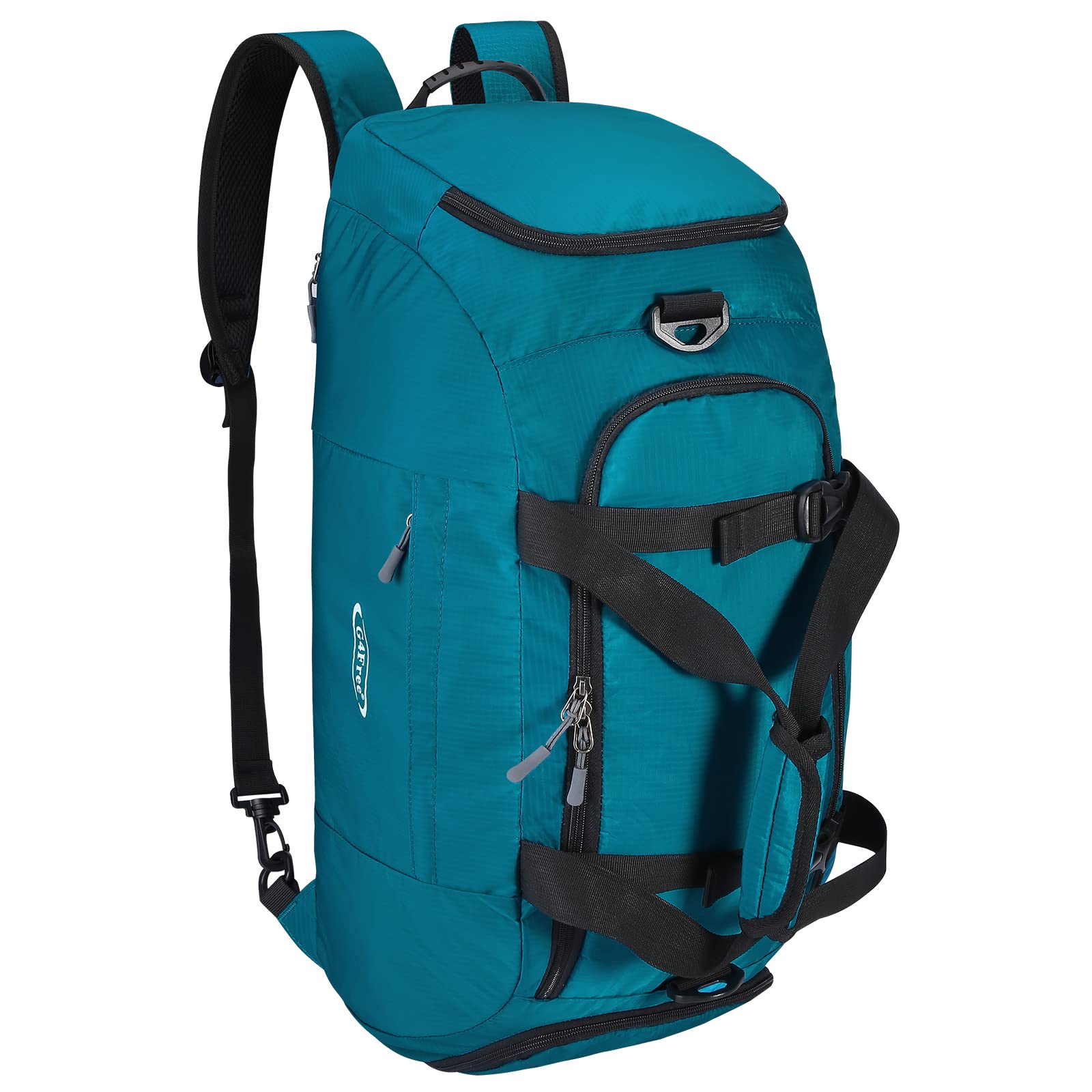 G4Free Foldable Travel Duffel Bag Lightweight 40L Large Luggage Gym Backpack Sports Bag with Shoe Compartment for Traveling Swimming Yoga Hiking