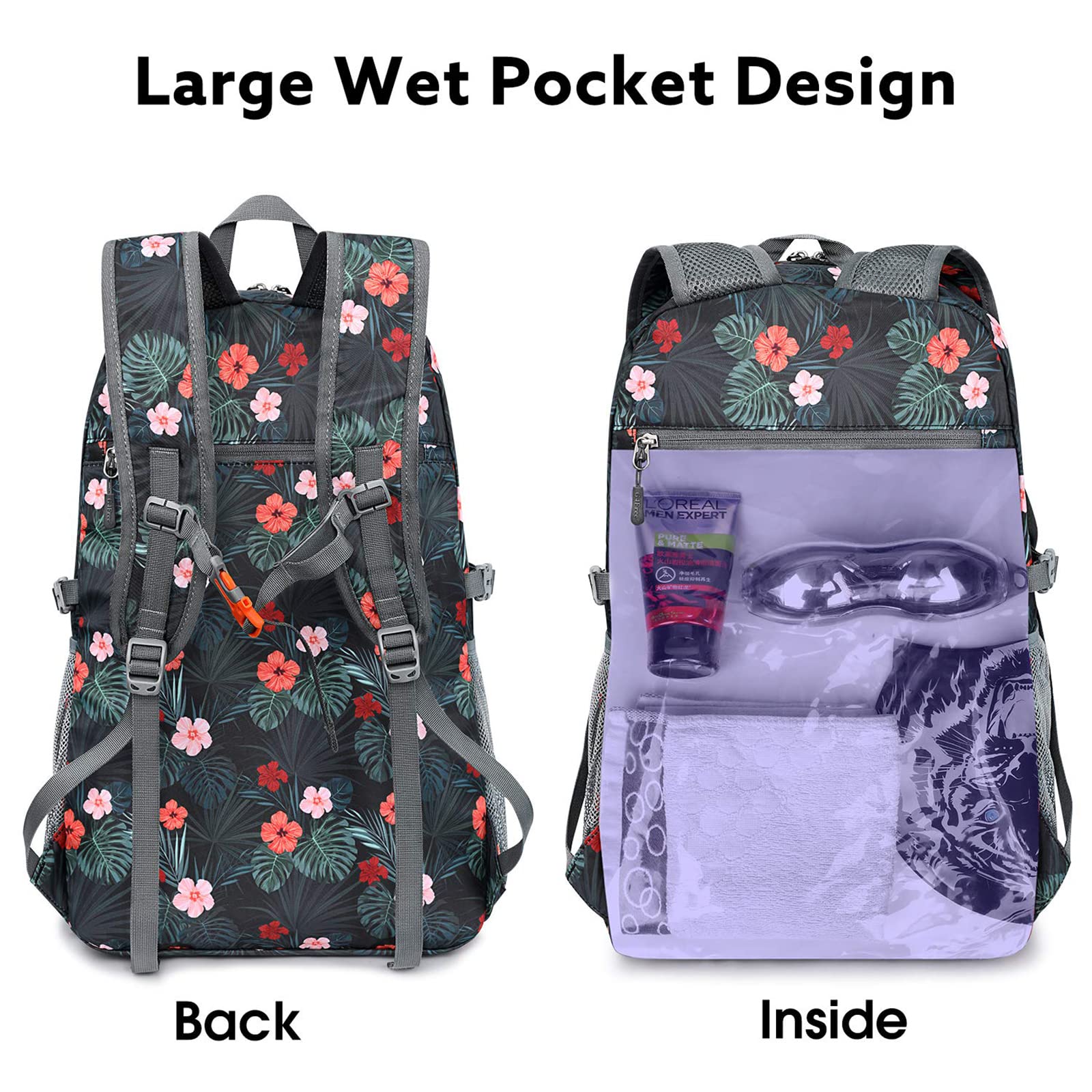 amazon g4free 40l lightweight packable durable travel hiking backpack 40L Packable Hiking Backpack - Lightweight for Travel & Hikes