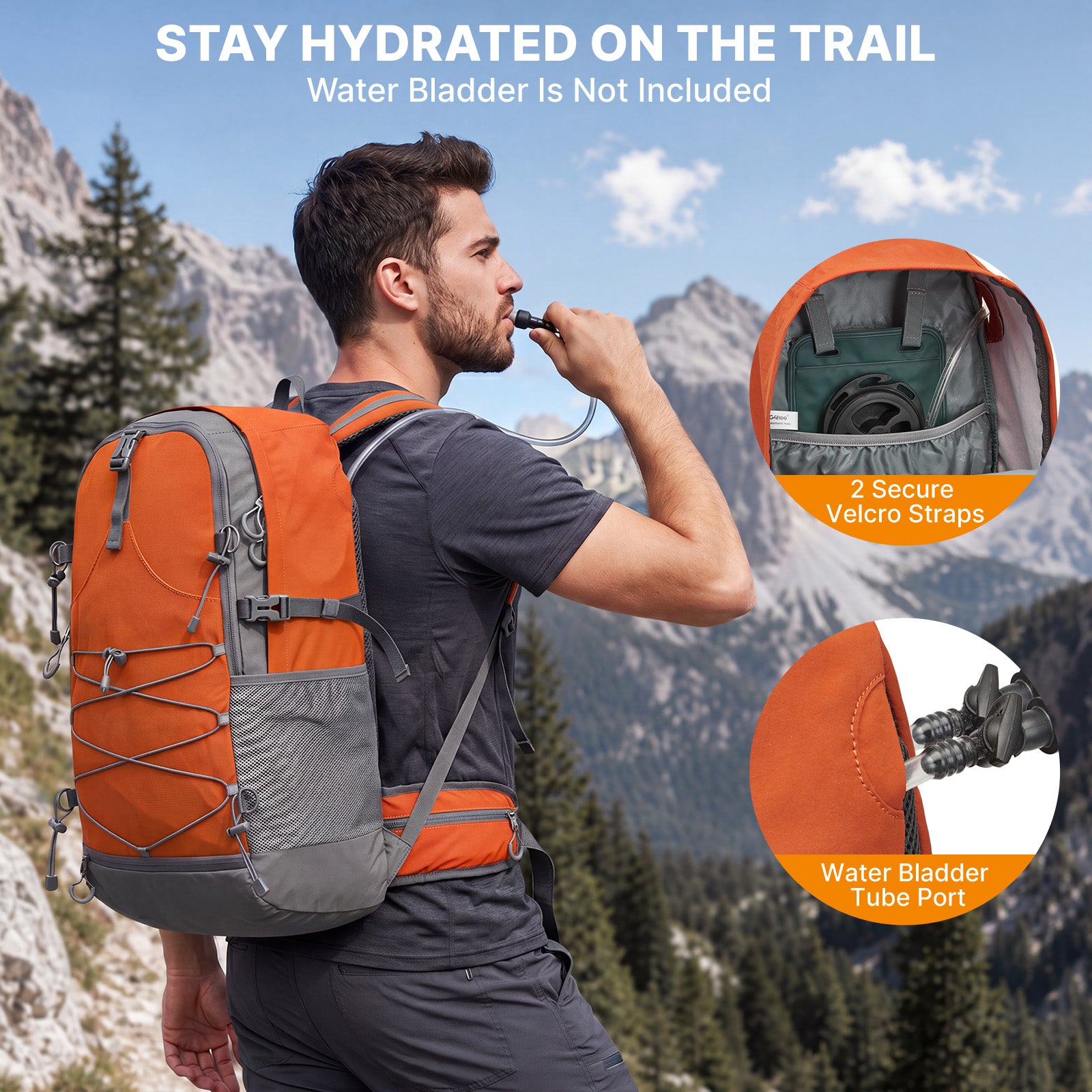 G4Free - G4Free 40L Lightweight Travel Backpack with Rain Cover -TN26B623A-TN26B623B-TN26B623C