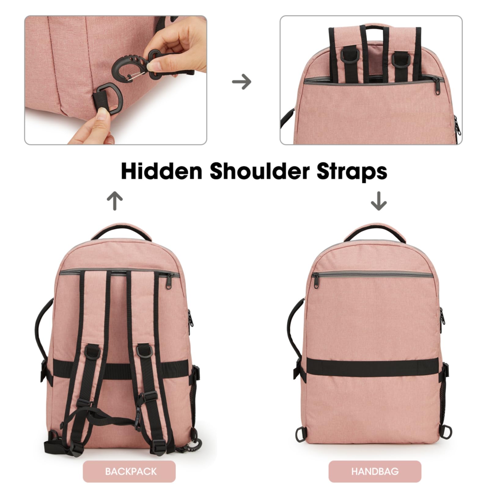 G4Free - G4Free 40l Carry On Waterproof  Travel Backpack For Women Men -TN23B188A