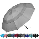 G4Free - G4Free 42/46/54/62 Inch 10 Ribs Windproof for Rain Double Canopy Auto Umbrella -NT24A453D