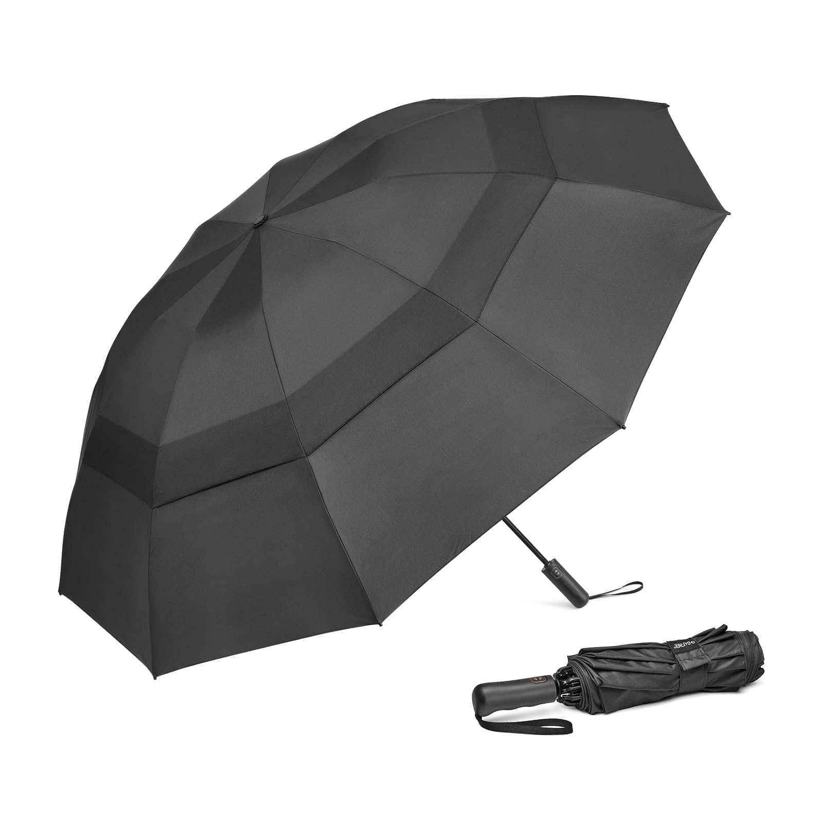 G4Free - G4Free 42/46/54/62 Inch 10 Ribs Windproof for Rain Double Canopy Auto Umbrella -NT24A453F-TN23A229F-TN23A230F-TN22A110F-NT24A453G