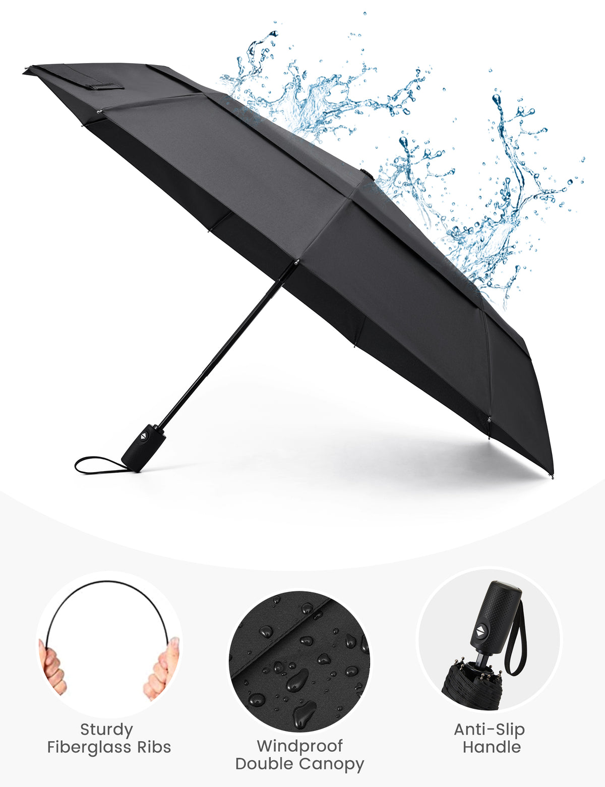 G4Free - G4Free 42 Inch Windproof Travel Umbrella -TN25A604A-TN25A604B-TN25A604C-TN25A604D
