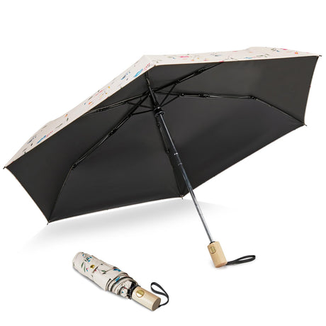 G4Free - G4Free 42Inch UPF 50+ UV Protection Wooden Handle Travel Umbrella -NT22A148I