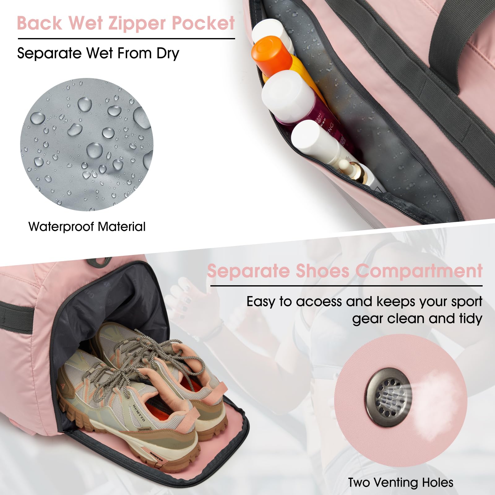 G4Free - G4Free 45L Duffle Gym Bag for Women Men -TN23B209C