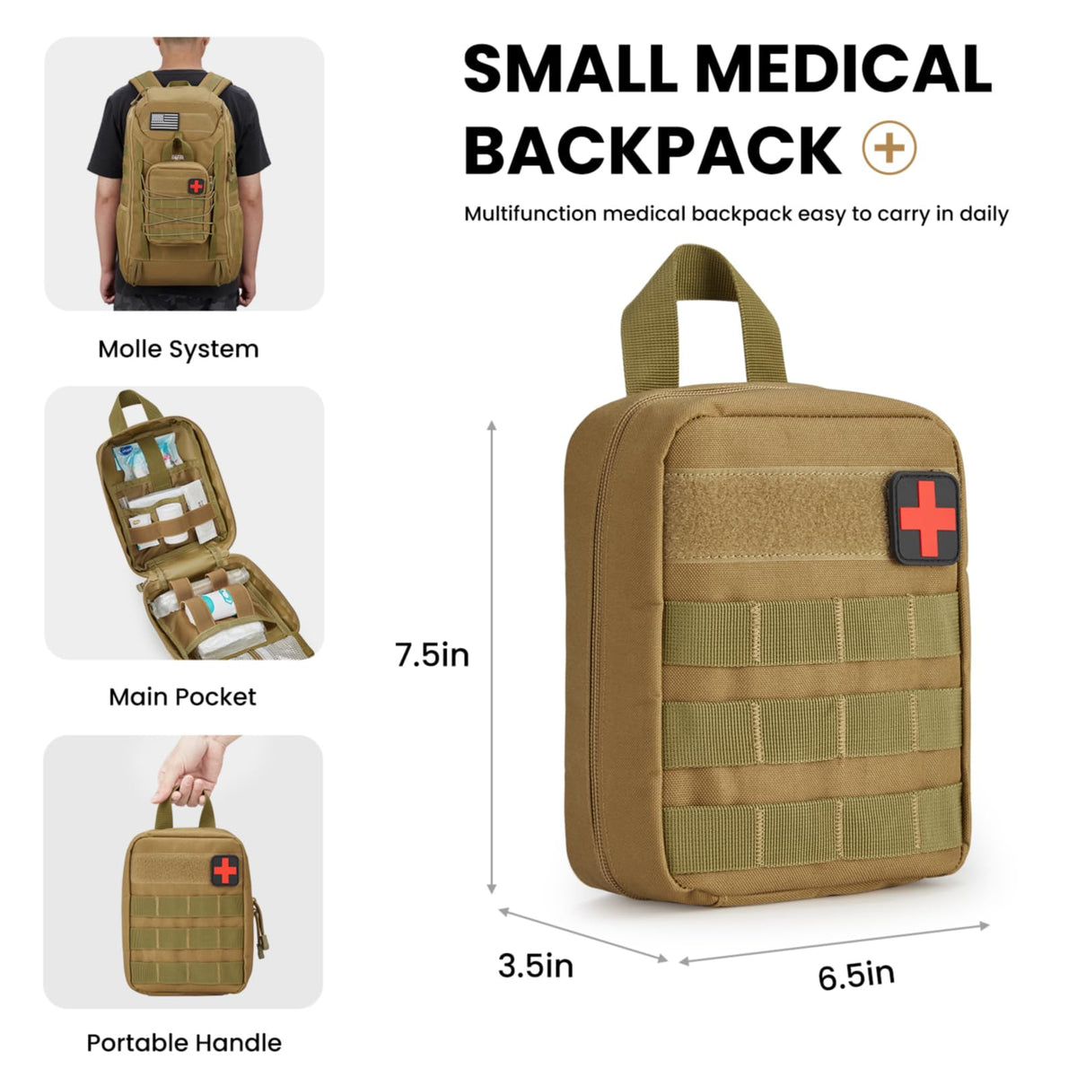 G4Free - G4Free 45L Military Tactical Backpack 3 Day Survival Molle Pack -TN23B193A-TN23B193C-TN23B193B