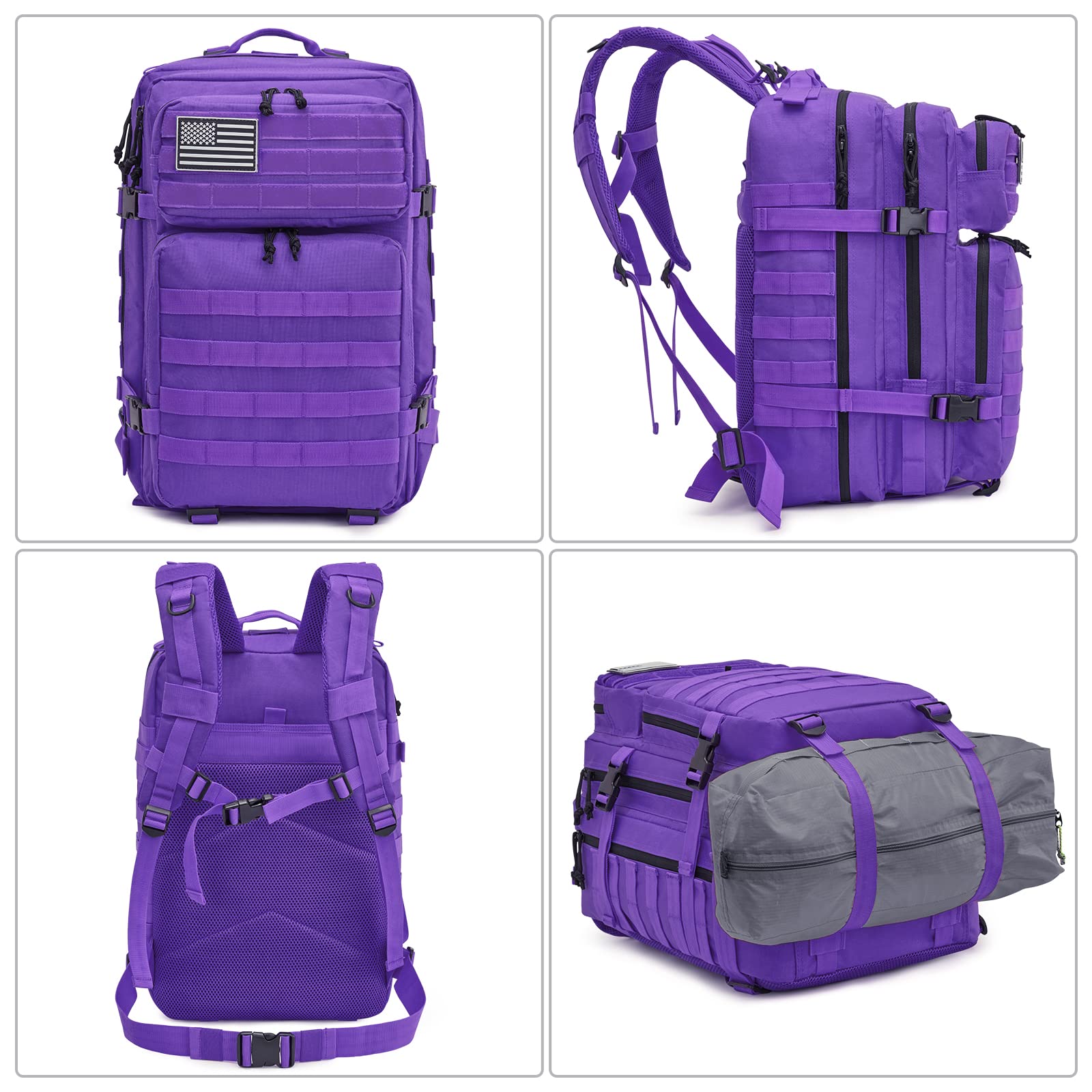 45L Military Tactical Backpack 3 Day Assault Survival Molle Pack